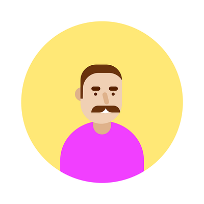 Flat illustration of a man and adobe photoshop