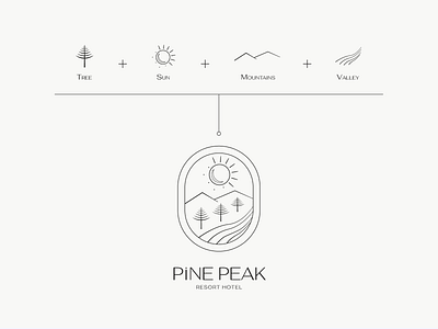 Pine Peak Hotel / Logo design branding corporate identity graphic design identity logo logotype symbol trademark