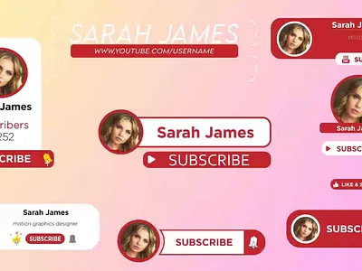 💥 Custom YouTube Subscribe Button Animations after effects animation branding button call to action custom design freelance illustration motion graphics social media subscribe youtube