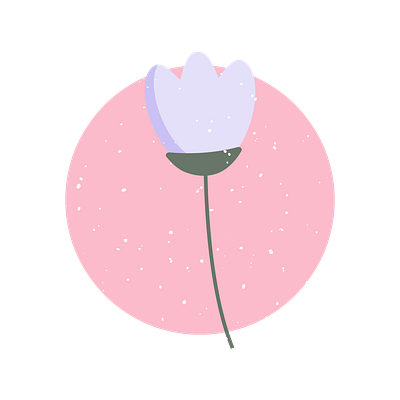 Flat vector illustration of a flower and adobe photoshop