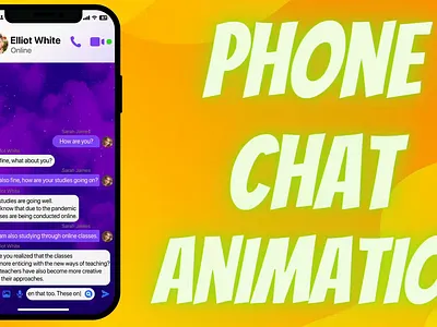 Realistic Phone Text Message Chat Animation - Chat Bubbles Style after effects animation bubbles chat design message motion graphics phone social media style text