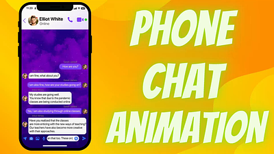 Realistic Phone Text Message Chat Animation - Chat Bubbles Style after effects animation bubbles chat design message motion graphics phone social media style text