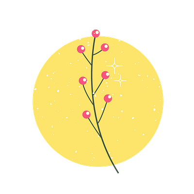 Flat vector illustration of a flower and adobe photoshop