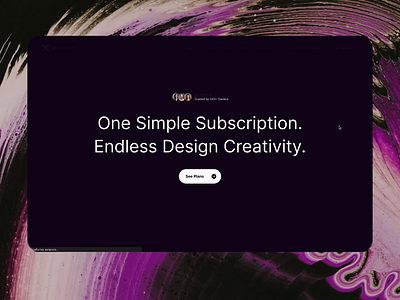 Design agency by subscription agency animation framer landing page no code saas studio subscription ui user interface