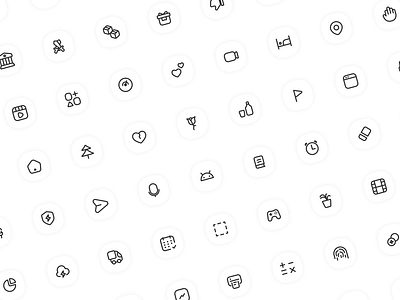 Icons-black outline icon catalog