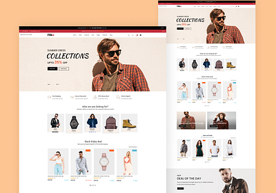E-commerce landing page design creativedesign ecommercedesign onlineshopping ui uielements uiinspiration ux visualdesign webdesign webui