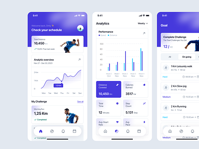 Running Tracker Mobile App analytics app app design appdesign data design jogging mobile mobileapp run runner running running app sport app stat tracker tracking ui