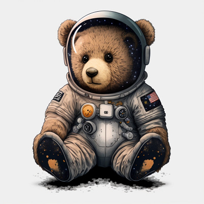 Space Bear {mid journey} ai artist