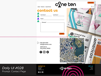 Daily UI #028: Contact Page branding ceramics contact contact page daily ui design figma graphic design ui web design