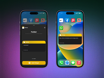 #️⃣0️⃣6️⃣5️⃣ Notes Widget - iOS Apple figma phone prototype ui ux uxuidesigner