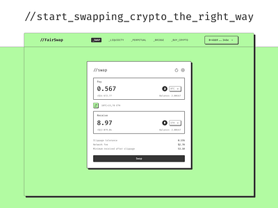 Crypto Swap UI accent app branding clean color crypto cryptocurrency design figma graphic interface logo minimalism mobile neo brutalism neubrutalism swap ui ux web