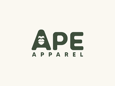 Ape Apparel Logo animal ape apparel art branding clothing design fashion gorilla graphic design icon logo monkey nature strong style symbol tshirt vector wild
