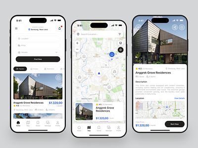 Cozome - Real Estate App apartment app design cozome design house interface mobile mobile app mobile application mobile design mobile ui odama property property management real estate rent rent app ui ux villa