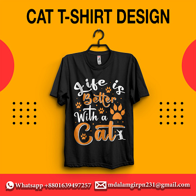 Cat T-shirt Design cat shirt cat shirt design cat t shirt cat t shirt design cat typography cat typography tshirt cats shirt cats shirts cats t shirts design