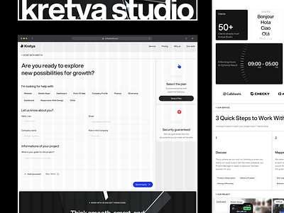 Kretya Website Redesign - Behind The Sceen clean design home page homepage kretya studio landing landing page landing page design margin minimal minimalist process redesign redesign website revamp the process ui website website design website landing page