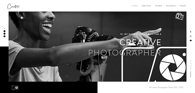 Creativa Photography WordPress Theme design photography photography theme themes ui ux web design wordpress themes