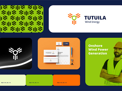 Tutuila Wind Energy Logo battery best logo brand brand identity branding combination logo eco electric electricity energy fan graphic design grow logo logotype mark power power suplay symbol wind