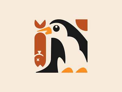 Penguin fish logo brand branding design fishbowl logo graphic design illustration logo logodesign logodesigns penguin logo vector
