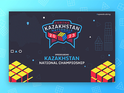 Poster Design affinity designer champioship cyber design kazakhstan poster poster design rubiks cube speedcubing