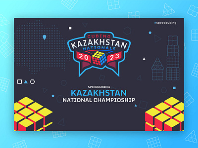 Poster Design affinity designer champioship cyber design kazakhstan poster poster design rubiks cube speedcubing