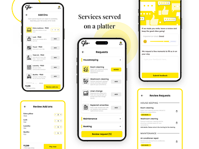 GLU - Services served on a platter app branding design travel ui user experience ux
