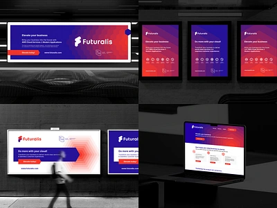 Futuralis, AWS cloud services, brand identity design case study advertising amazon aws brand branding case study cloud communication corporate custom data analytics design identity logo logo design logo designer logo maker modern applications saas services