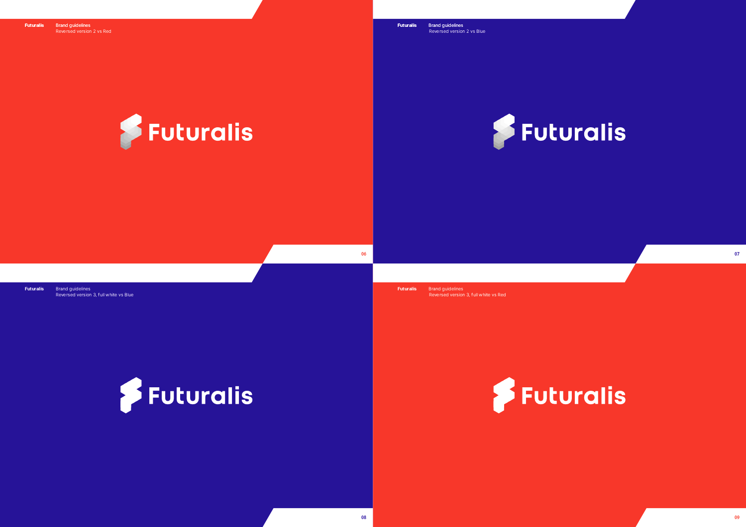 Futuralis, AWS cloud services, brand identity design case study - brand guidelines