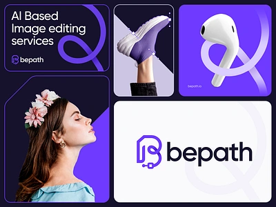 Bepath Logo (AI-Based Image Editing Service) ai image editing service b logo design background remove brand branding clipping path design studio identity image editing service image editing service agency letter b logo logo design logodesign logotype mark path logo photo editing service photo retouching