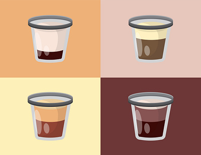 Type Of Coffee cafe coffee creative cup display drink espresso graphic design illustration milk vector