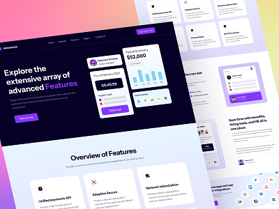 Features Page Design for SaaS website feature features features page landing page saas saas features saas webflow web design webflow webflow template