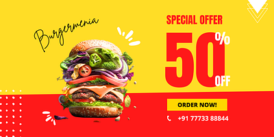 Burger Banner adobe photoshop adobe xd banner branding broucher burgerbanner canva design figma flyer food banner graphic design graphic designer illustrator logo ui ui design ux ux design vector