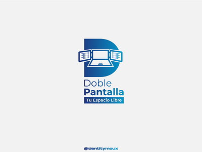 Doble Pantalla Logo brand branding design double screen graphic design illustration laptop logo logofolio pantalla screen vector