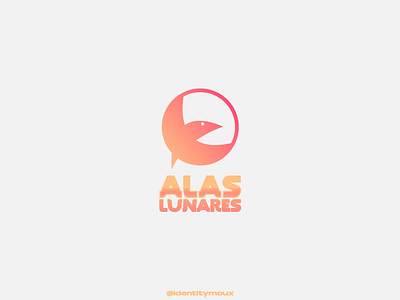 Alas Lunares Logo alas bird brand branding graphic design illustration logo logofolio logotipo lunares moon vector wing