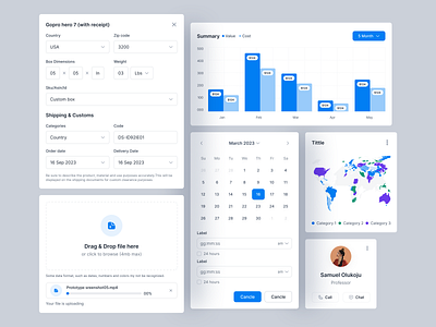 Component | Space Design System auto layout bar chart business calender card component dashboard design design system file upload map models ofspace popup product product design profile saas space ui