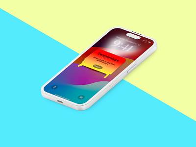 Daily UI Challenge #016 016 3d animation apple branding daily challenge daily ui day16 graphic design hot iphone iphone temperature logo motion graphics pop up pop up overlay temperature ui