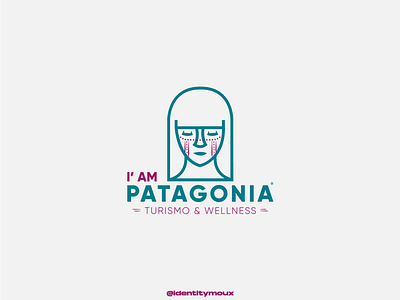 I'am Patagonia Logo brand branding design girl graphic design illustration logo logofolio minimalist mujer selknam logo patagonia selknam vector