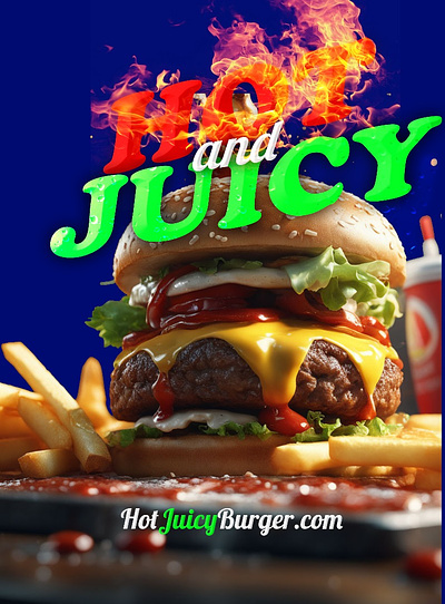 Burger advert advert graphic design