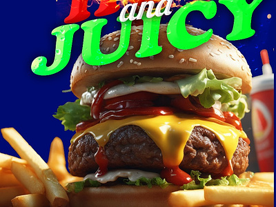 Burger advert advert graphic design