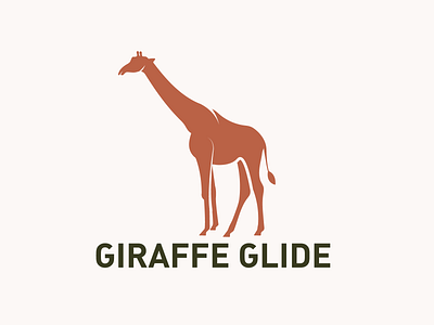 GIRAFFE GLIDE LOGO animal animal logo brand identity branding design giraffe giraffe logo graphic design illustration logo natural wild wild logo