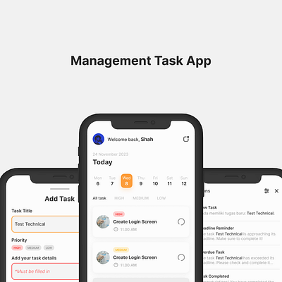 Management Task - Mobile App app design management mobile mobile app mobile app design mobile ui task task app ui ui design ux design