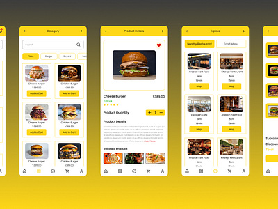 Food Delivery App UI Design app ui appapplication best food ui design figma ui foodapp fooddeliveryapp