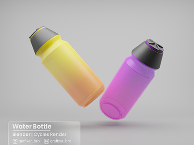 Bottle Modeling 3d 3dmodel behance blender blenderrender bro cycle design dribbble grafixer grafixerbro modeling product product design render water bottle