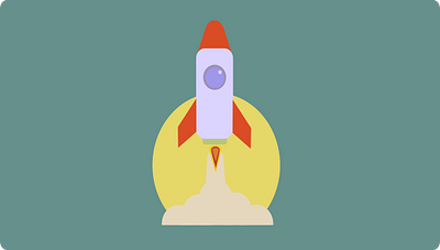 illustration of a rocket design graphic design illustration logo vector