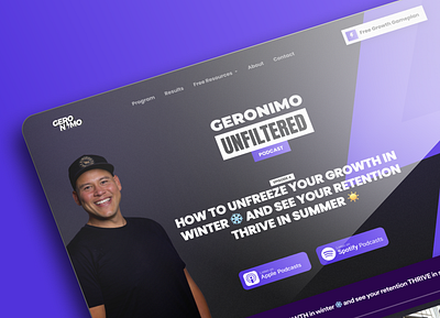 Geronimo - Web design design ui userinterface ux web webdesign