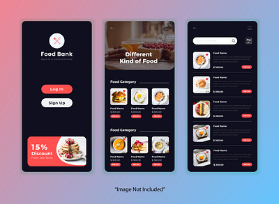 Food App UI Design app design food app logo ui ux