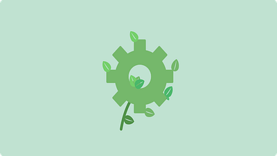 ecological gear design graphic design illustration logo vector