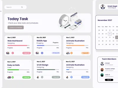 Modern Project Management Interface designshowcase designthinking digitaldashboard interactivedashboard interfacedesign moderndashboard sleekdesign taskmanagement userexperience userinterface uxstrategy uxui