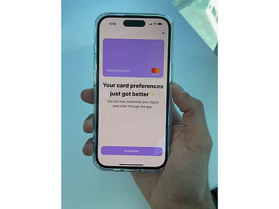 Dynamic card colour in app 🎨 credit card fintech fintech app interaction interaction design mobile mobile app mobile ui motion graphics ui ui design ui interaction