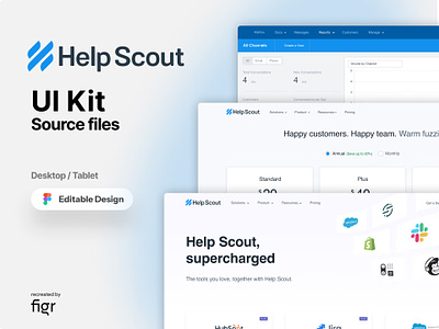 Help Scout Web UI (Recreated) branding customer support design editable figma free help centre help desk help scout inbox kit mockup product product design redesign software template ui ui ux website