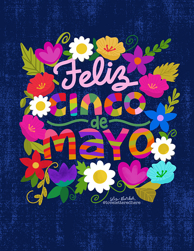 Cinco de Mayo cinco de mayo hand lettering illustration typography